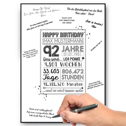 Geburtstag geschenk - 92.,