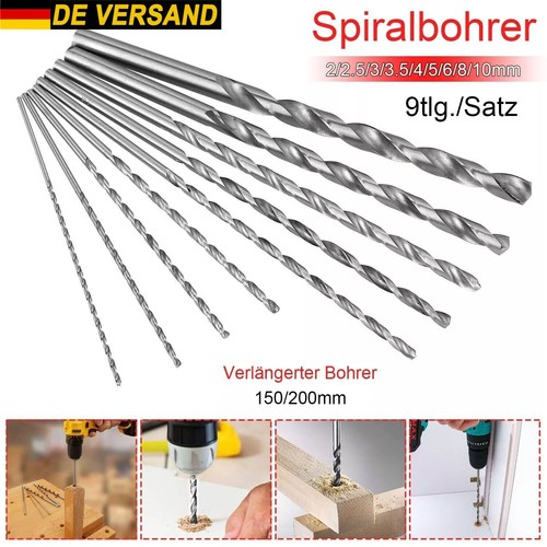 Extra lang metallbohrer ø - 9x,