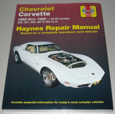 Repair Manual Chevrolet Corvette C3 mit V8 Motor Reparaturanleitung 1968 - 1982