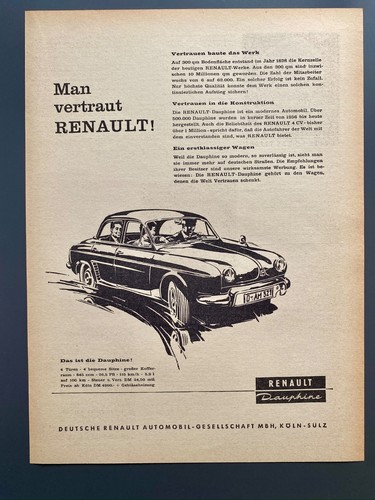 Renault dauphine man vertraut - renault,