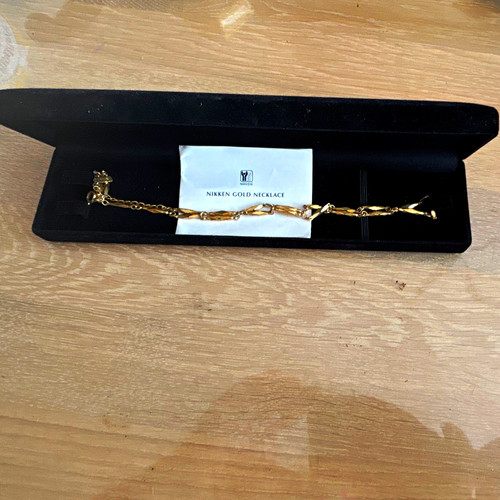 Nikken halskette gelbgold - halskette,