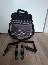 Lässig Baby Wickeltasche Shopper mit Kinderwagenbefestigung schwarz Top Zustand