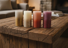 Stumpenkerzen,4 schöne