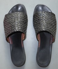 Vabeene Damen Schuhe Sandalen Leder Handgeflochten TUNDRA schwarz Rosi GR 42