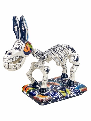 Eselfigur keramik bunte figur - keramik,
