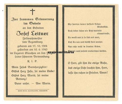 Orig sterbebild soldat - sterbebild,