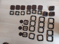 Busch Jaeger LX Konvolut Mahagonibraun Bronze Steckdose Schalter Rahmen 34 Teile