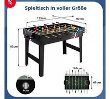 Best Sporting Tischkicker Multi PANTHER - Kickertisch Kinder mit 10 Spielen