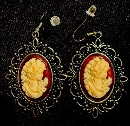 Ohrringe cameo kamee vintage - kamee,