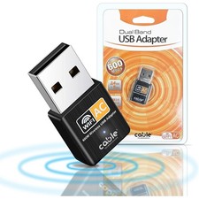USB WLAN Stick Dual Band 2 4G 5G 600 Mbit s Adapter Laptop Windows Mac Antenne