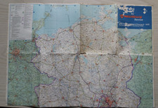 Wartburg Service Vertragswerkstätten in d.DDR 1980 Landkarte Automobile Eisenach