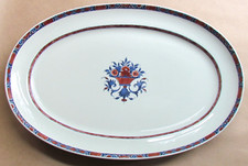 RAYNAUD LIMOGES CERALENE ROUEN SELADON JUMIEGES 14" OVALE PLATTE (10697)