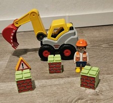 Playmobil 1-2-3 | Set 70125 | Schaufelbagger mit Anhängerkupplung | ab 1,5 