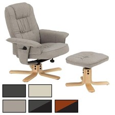 Relaxsessel mit Hocker Fernsehsessel Drehsessel Polstersessel Stoff