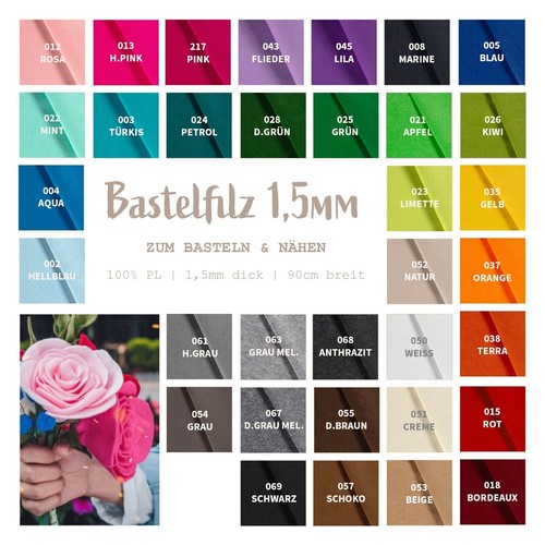 Bastelfilz farben filz - 34,