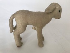 Original Vintage Steiff Lamm "Lamby", 1947 - 1953, 26 cm hoch, 30 cm lang
