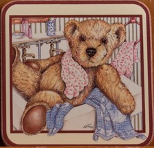 Vintage Untersetzer für Bier Kola Tee Kaffee Cocktail Gläser Bär made in England