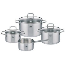 ELO Topfset CITRIN 4-teilig Edelstahl Glasdeckel