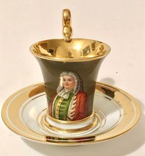 RARE Antique Meissen Portrait