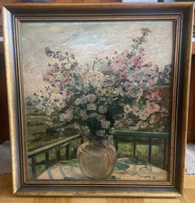 Holzwig Öl Gemälde Blumen