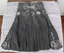 Damen-Crinkle-Rock, Gr. 36/38, d`grau gemustert, neu, UNIKAT