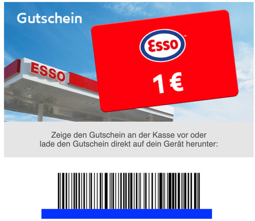 Esso tankgutschein gutscheine - tankgutschein,