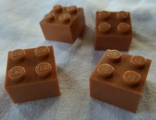 4x Lego Baustein 3003 Basisstein 2x2 medium dark flesh gebraucht 6058085