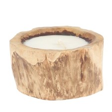 Kerze Windlicht Teak ca. 35 cm