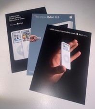Apple Werbekarten für den iMac G5, iPod nano & iPod Video von 2005 - Sammlerstück