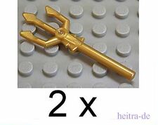LEGO Ninjago - 2 x Dreizack gold ( pearl gold ) / Trident / 92289 NEUWARE (e13)