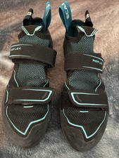 Scarpa Kletterschuhe / Boulderschuhe, Gr. 42; Schwarz/ Blaugrün, Einstieg