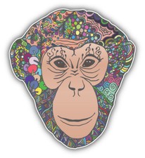 Autoaufkleber Affenkopf K4266