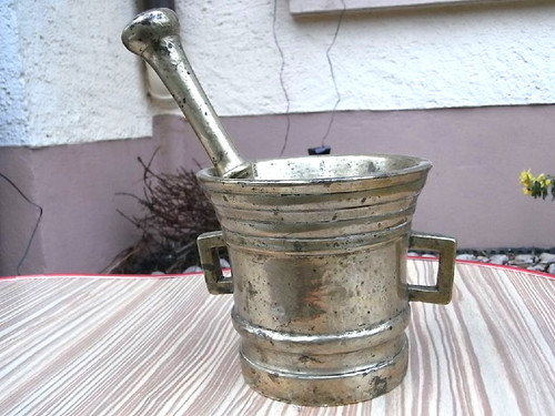 Antiker bronze mörser kg - bronze, 5,1