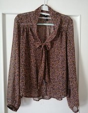 Damen Bluse Chiffon Brauntöne