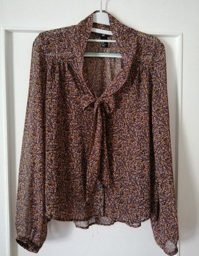 Damen bluse chiffon brauntöne - damen,