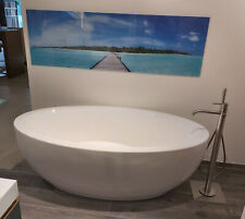DIANA L100 / KNIEF Oval Design Badewanne freistehend weiß 180x95cm inkl. Ablauf