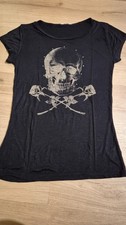 NEU - Davida - T-Shirt - Scull - Gr. 38-40 - Damen- schwarz (3919)