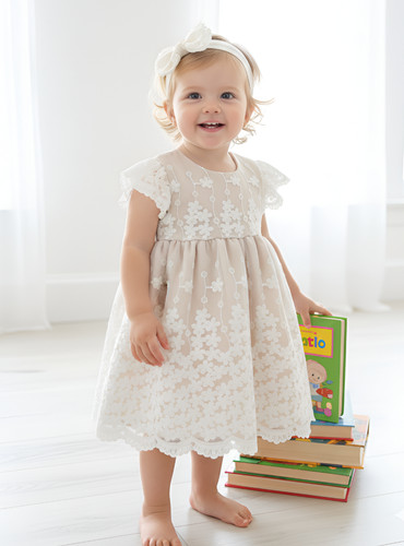 Taufkleid mit kurzen ärmeln - kurzen,