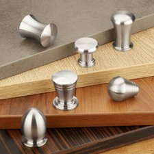 Edelstahl Möbelknöpfe Türknopf Schubkastenknopf gebürstet Küchengriff Möbelknauf