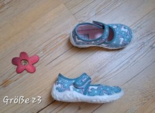 SUPERFIT Mädchen Hausschuh Ballerina Bonny 🦄 1-800283 Klett Gr. 23 👉 wie NEU