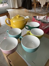 Dibbern Schönwald Colors  1x Kanne und  5 x Teetassen Sauberen Zustand