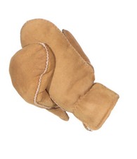 Damen Handschuhe Fäustlinge aus Lammfell mit Gummizug Lammfellhandschuh