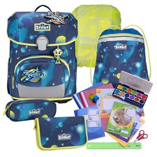 Scout Schulranzen Neo LED PLANETS 20 Teile-Set Raumschiff Weltall + viel Zubehör