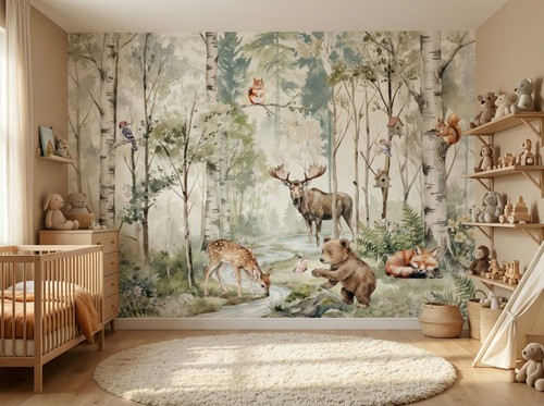 Fototapete kinderzimmer wald - fototapete,