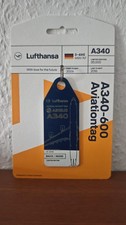 Aviationtag Lufthansa Airbus A340 D-AIHO Blau/weiß Bicolor Schlüsselanhänger
