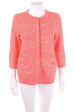 Boden Strickjacke Cardigan Baumwolle M neon-pink off-white