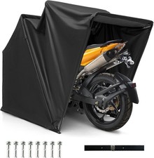 Motorrad Zeltgarage Abdeckplane Oxford-Stoff Metallrahmen 342x137x190cm