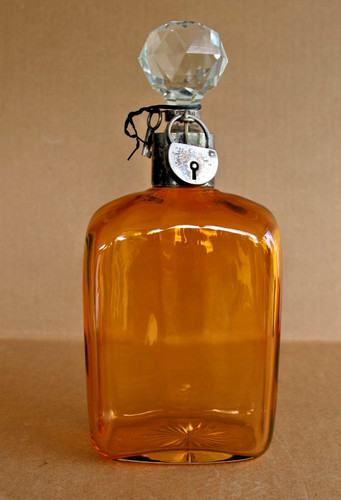 Schnapsflasche braun 0 75ltr - braun, ~