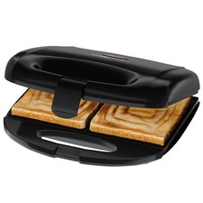 Clatronic Sandwichtoaster ST 3814 schwarz, Viereckige Sandwichplatten, NEU