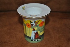 Goebel Rosina Wachtmeister Teelichthalter Porzellan Katze famiglia di gatti 8,5